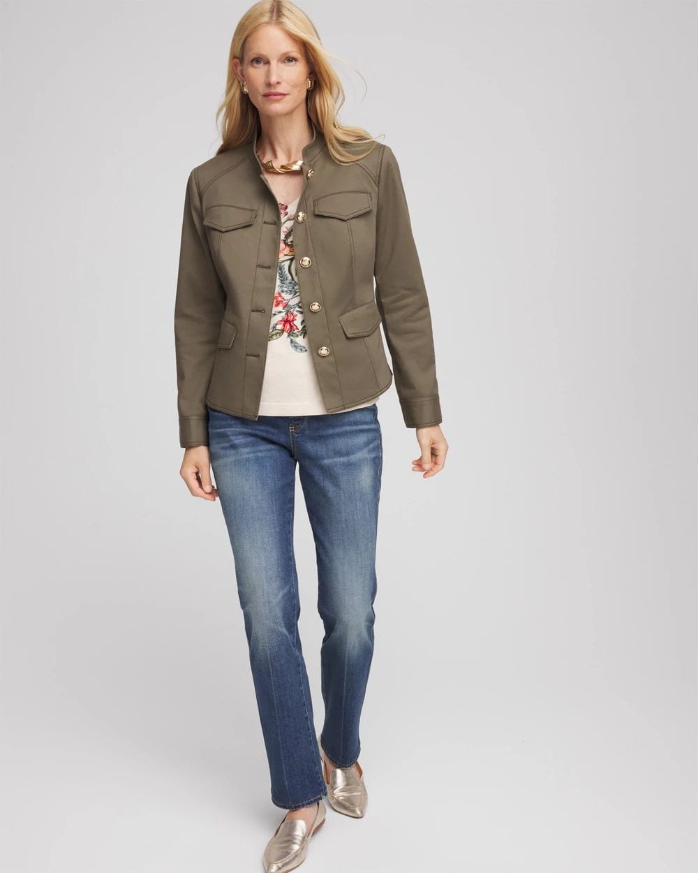 ジャケット・アウター POPPY PEPLUM PUFF TOPS (KHAKI) POPPY PEPLUM PUFF TOPS (KHAKI)